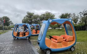 洋氣！漢中濕地公園引入20輛“哈啰智能景區(qū)雙排車”縮略圖