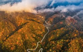 新華社報道：秦嶺山區(qū)公路成天然畫卷縮略圖
