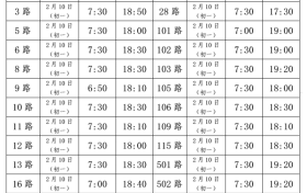 @漢中人，春節(jié)期間公交首班時間有調整→縮略圖