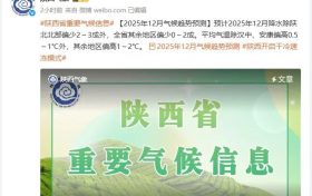 最新預(yù)測(cè)：陜西12月將迎5次降溫、降水天氣！縮略圖